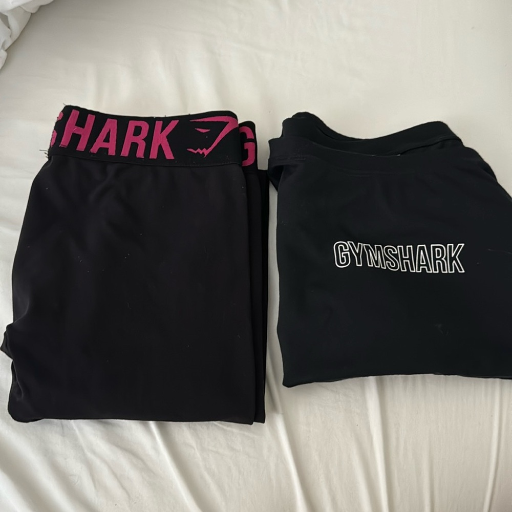 Gymshark fit leggings full length size XS crop top